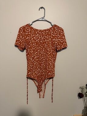 Rust Floral Bodysuit